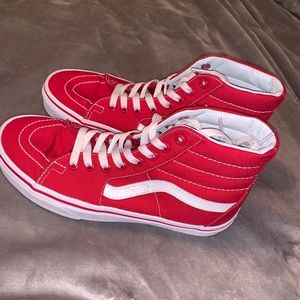 Red high top Vans